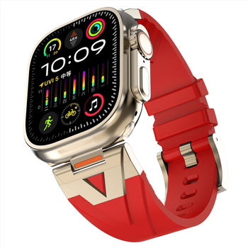 Λουράκι Apple Watch κατάλληλο για iWatch, S10, μεταλλικό λουράκι Apple Watch Commander, σιλικόνης