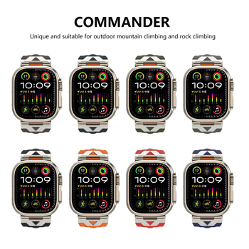 Λουράκι Apple Watch κατάλληλο για iWatch, S10, μεταλλικό λουράκι Apple Watch Commander, σιλικόνης