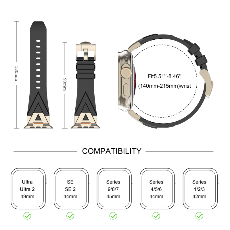 Apple Watchi rihm sobib iWatch Watch Strap S10 kellarihmale Commander metallist Apple Watchi rihm silikoonist kellarihm