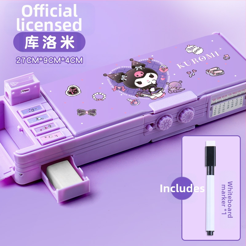Ärge ostke kodumaise e-kaubanduse jaoks】Multifunktsionaalne kirjatarvete karp, ehtne Sanrio tüdrukute kombineeritud lukuga pliiatsiümbris mehhanismiga