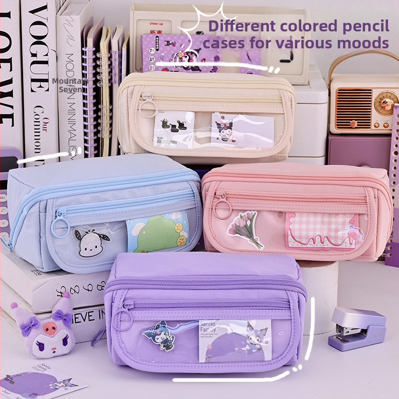 9-vrstvová peračníková taška s veľkou kapacitou, odolná voči znečisteniu, roztomilá mliečna Huhu ins, vysokohodnotná papiernická krabička pre študentov základných škôl, pokročilá peračníková krabička