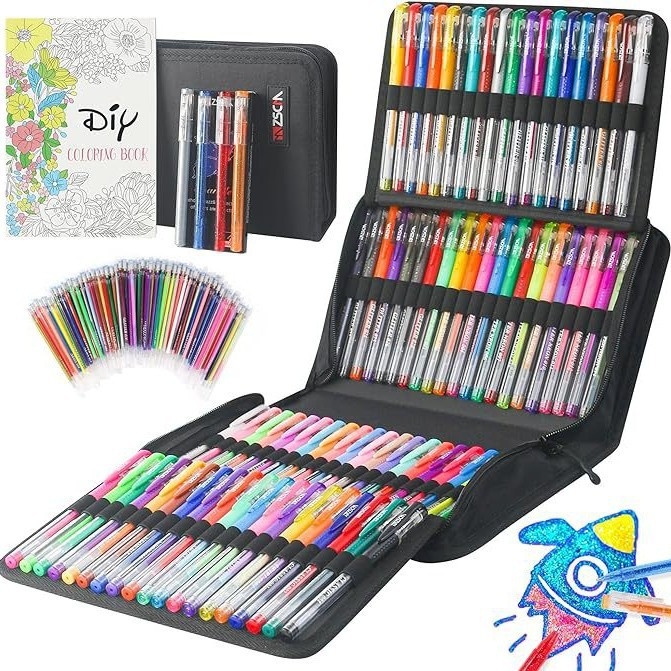 Väliskaubanduse pliiatsitehase piiriülene geelpliiatsiülikond laos Käsikonto värviline lõuendikott maalimine Amazon kuum müük hulgimüük