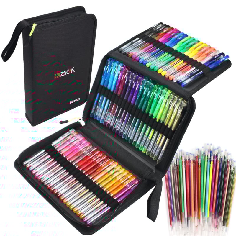 Stilou comercial exterior Fabrica de pixuri cu gel transfrontaliere, costum în stoc, cont manual, pungă de pânză colorată, pictură Amazon, vânzare fierbinte cu ridicata