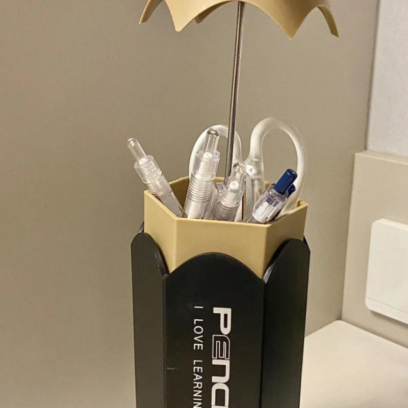 Zīmuļa formas pildspalvu konteineri studentiem, radošs galds ar vāku, putekļu necaurlaidīgs kancelejas preču uzglabāšanas pildspalvu kaste, uzglabāšanas spainis, kosmētikas otu kaste