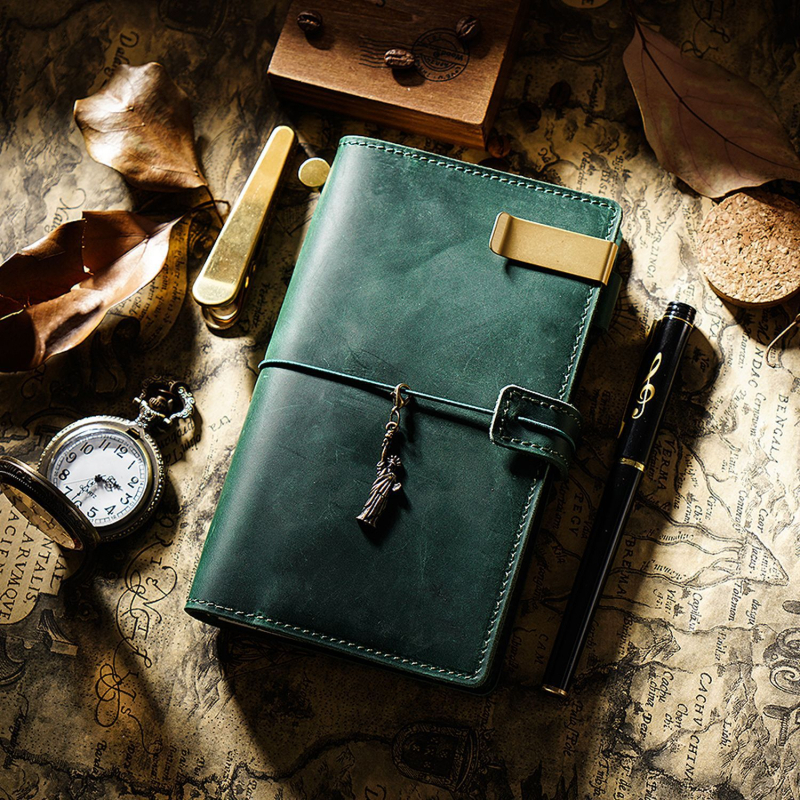 Uus reisimärkmik, retrohõbedast märkmik, käsitsi valmistatud lahtiste lehtedega märkmik, päevik, kaasaskantav retrotrend