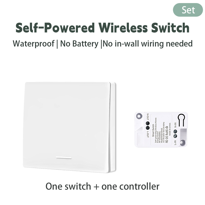 Tarpvalstybinis populiarus savaime generuojantis belaidis jungiklis naudojimui namuose, vieno valdymo į dvigubą valdymą, kelių valdiklių valdymas, be baterijų, be laidų, galima prijungti pagal pageidavimą