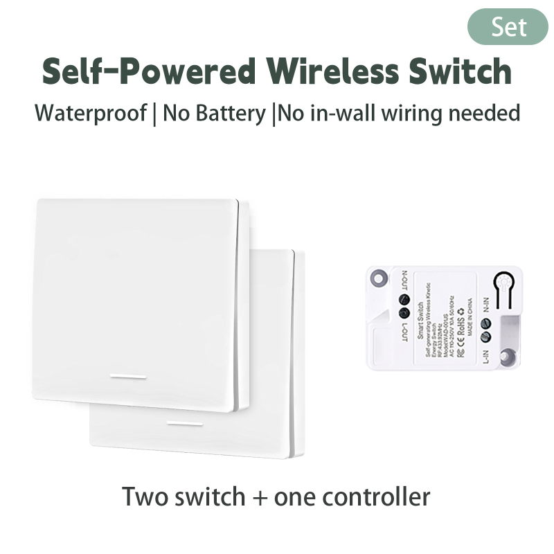 Tarpvalstybinis populiarus savaime generuojantis belaidis jungiklis naudojimui namuose, vieno valdymo į dvigubą valdymą, kelių valdiklių valdymas, be baterijų, be laidų, galima prijungti pagal pageidavimą