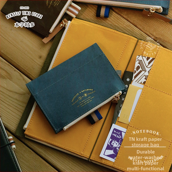 Mitme TN tõmblukuga hoiukoti aksessuaarid DuPonti paberist reisiraamat, pestud loomanahast arvete kott ümbritsev