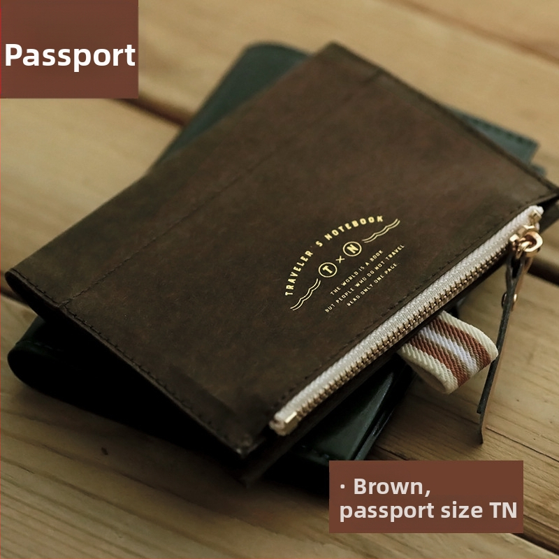 Mitme TN tõmblukuga hoiukoti aksessuaarid DuPonti paberist reisiraamat, pestud loomanahast arvete kott ümbritsev