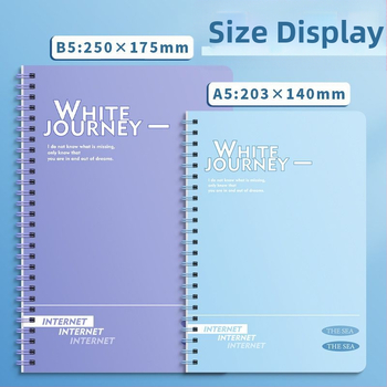 Sabiezināta studentu spirālveida piezīmju grāmatiņa B5 vienkārša horizontāla līnija ar augstu krāsu vērtību a5 vidusskolas koledžas studentu pēcdiploma iestājeksāmens