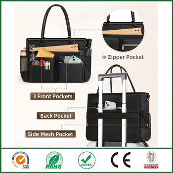 „Cross Border“ 15,6 colio moteriškas nešiojamojo kompiuterio krepšys, didelis rankinukas, verslo biuro darbo krepšys, portfelis