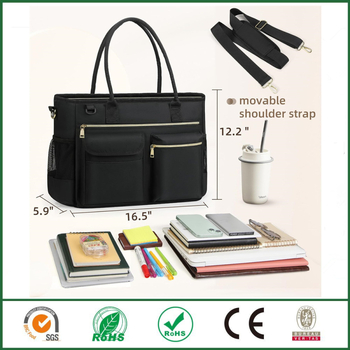 „Cross Border“ 15,6 colio moteriškas nešiojamojo kompiuterio krepšys, didelis rankinukas, verslo biuro darbo krepšys, portfelis