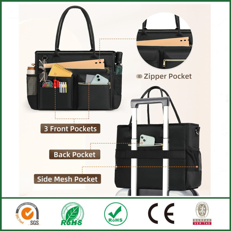 „Cross Border“ 15,6 colio moteriškas nešiojamojo kompiuterio krepšys, didelis rankinukas, verslo biuro darbo krepšys, portfelis