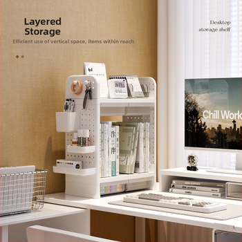 Απλή ελαφριά πολυτελές πολυστρωματικό πολυεπίπεδο ράφι αποθήκευσης με ράφι αποθήκευσης με τρύπα συρταριού για ράφι αποθήκευσης μελέτης φοιτητικής εστίας στο σπίτι
