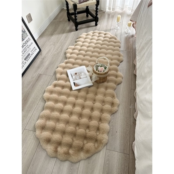 Imitație de blană de iepure dormitor noptieră covor fete noptieră cu bule de pluș podea covoraș Bay Window covoraș living cameră masă de cafea canapea pernă