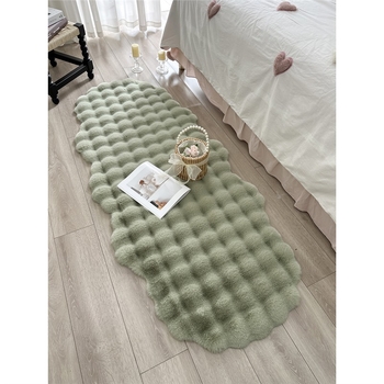 Imitație de blană de iepure dormitor noptieră covor fete noptieră cu bule de pluș podea covoraș Bay Window covoraș living cameră masă de cafea canapea pernă