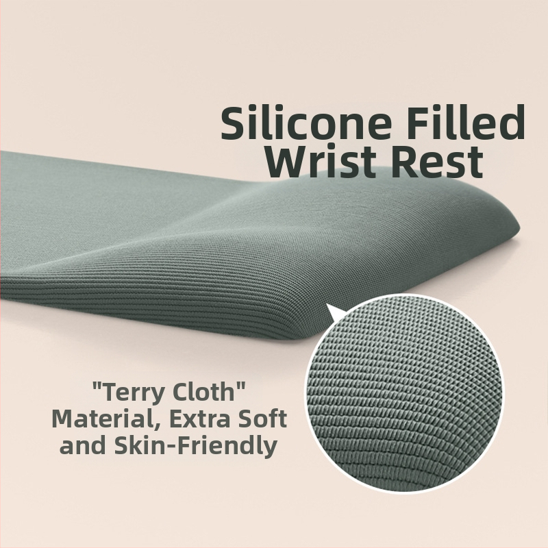 Силиконова подложка за китка и мишка с райета, мемори пяна, клавиатура, поставка за ръце, подложка за китка, мека и удобна, офис, проста