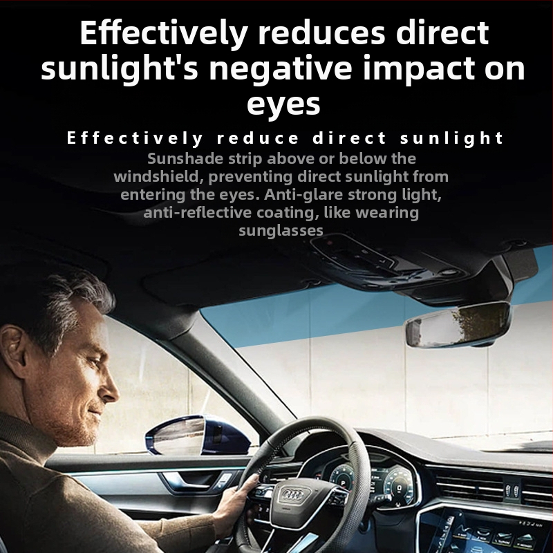 Eesmine päikesesirmkile, peegeldav isolatsioonikile, dekoratiivriba, päikesesirm, poolhaagise esiklaas, veoauto auto päikesekaitsekile