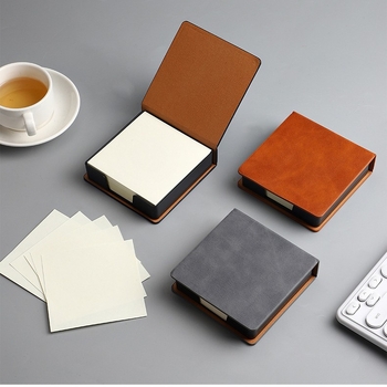 PU stereo piezīmju kaste biroja kancelejas preču uzglabāšanas kaste piezīme piezīme piezīme piezīme piezīme piezīmju grāmatiņa drukājama logotipa vairumtirdzniecība