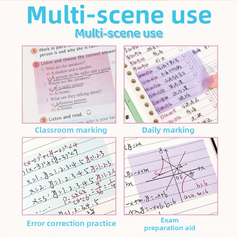 Прозрачни перлени издърпващи се лепящи се листчета Моранди Индекс Стикер Ученически бележки Стикер Стикер Стикер Стикер Стикер Стикер