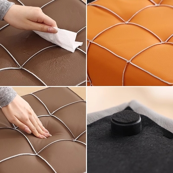 Фабрична директна продажба на кубче на Рубик, табуретка за домакинство, хол, диван, табуретка за крака, проста, лека, луксозна, кожена, малка, за врата, табуретка за обувки