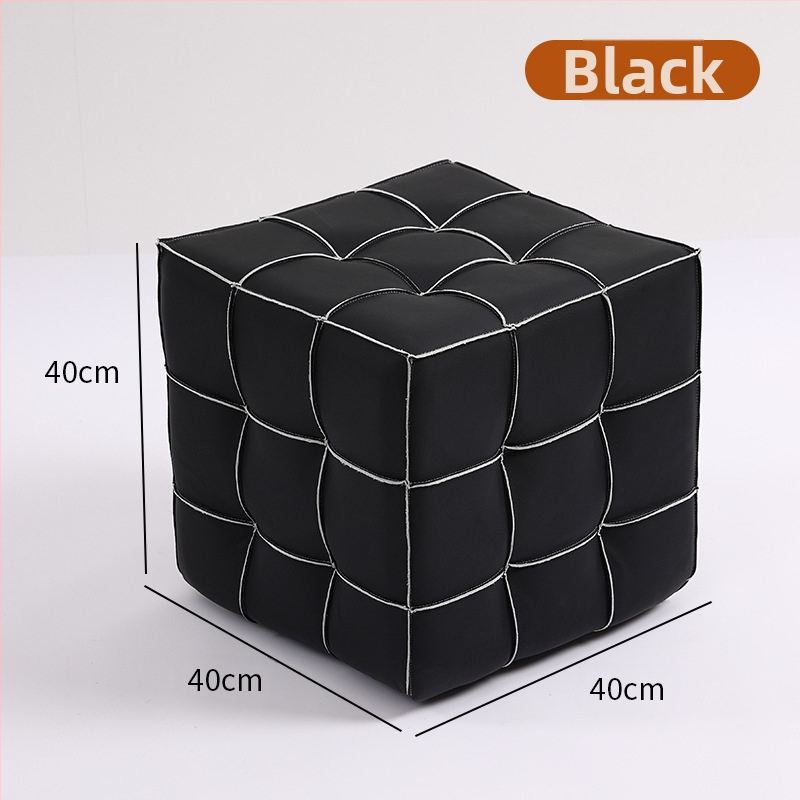 Фабрична директна продажба на кубче на Рубик, табуретка за домакинство, хол, диван, табуретка за крака, проста, лека, луксозна, кожена, малка, за врата, табуретка за обувки