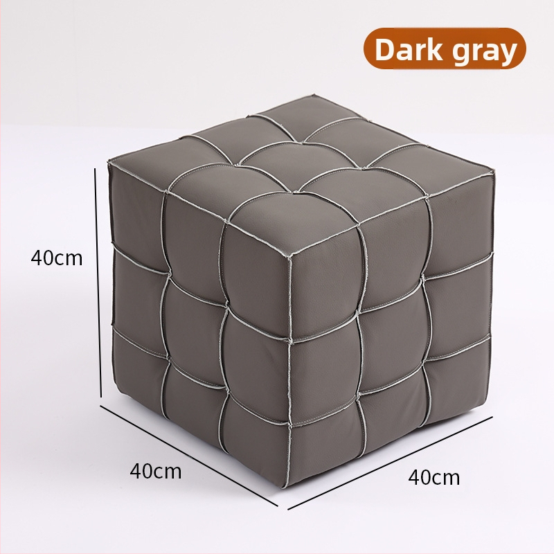 Фабрична директна продажба на кубче на Рубик, табуретка за домакинство, хол, диван, табуретка за крака, проста, лека, луксозна, кожена, малка, за врата, табуретка за обувки