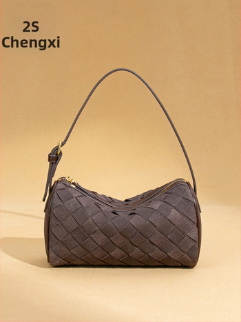 Uus härmas nahast käsitööna valminud kootud kott, kerge, luksuslik nišši ühe õla kaenlaaluse kotiga, kaasaskantav, trendikas õlakott padjaga