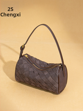 Uus härmas nahast käsitööna valminud kootud kott, kerge, luksuslik nišši ühe õla kaenlaaluse kotiga, kaasaskantav, trendikas õlakott padjaga