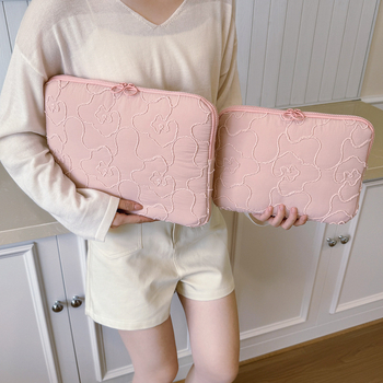 Uus köiega tikitud lilledega iPadi 11-tollise tahvelarvuti vooderkott 13-tollisele 14-tollisele sülearvutikotile unisex kott