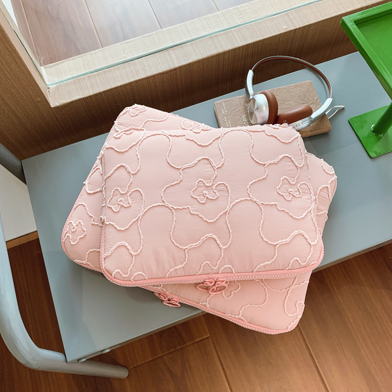 Uus köiega tikitud lilledega iPadi 11-tollise tahvelarvuti vooderkott 13-tollisele 14-tollisele sülearvutikotile unisex kott