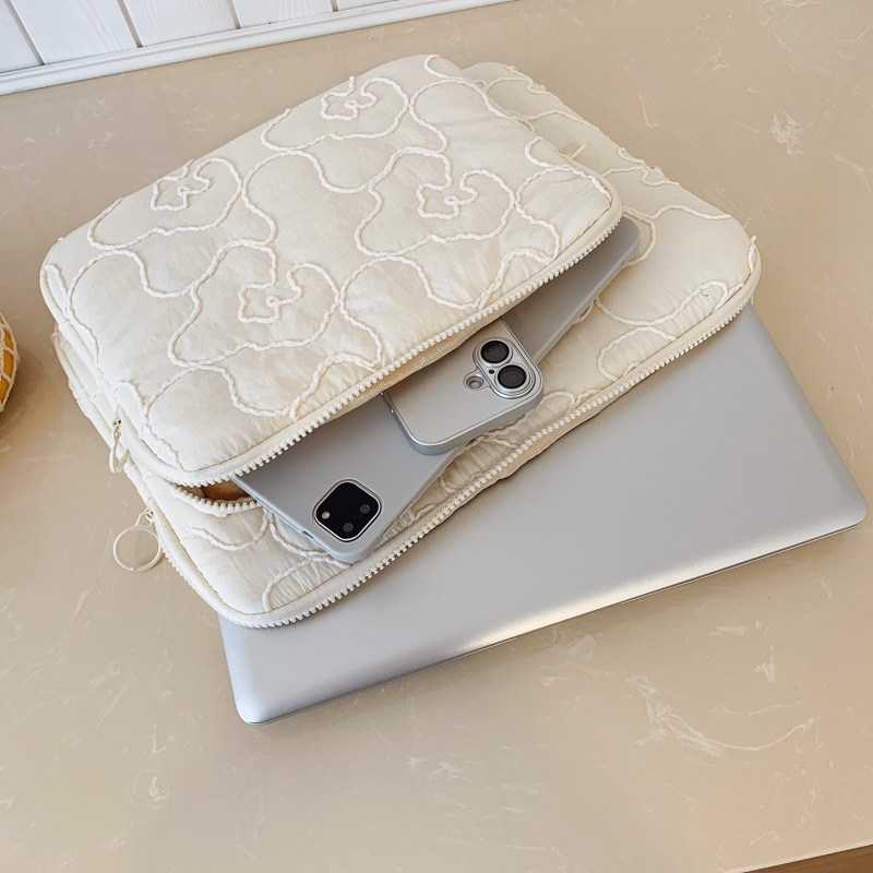 Uus köiega tikitud lilledega iPadi 11-tollise tahvelarvuti vooderkott 13-tollisele 14-tollisele sülearvutikotile unisex kott