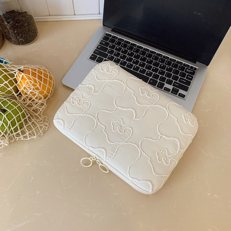 Uus köiega tikitud lilledega iPadi 11-tollise tahvelarvuti vooderkott 13-tollisele 14-tollisele sülearvutikotile unisex kott