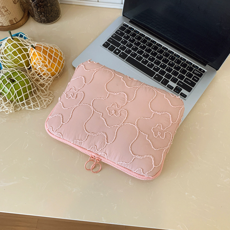 Uus köiega tikitud lilledega iPadi 11-tollise tahvelarvuti vooderkott 13-tollisele 14-tollisele sülearvutikotile unisex kott