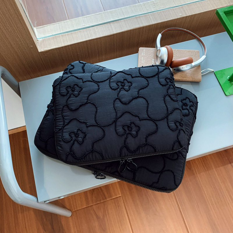 Uus köiega tikitud lilledega iPadi 11-tollise tahvelarvuti vooderkott 13-tollisele 14-tollisele sülearvutikotile unisex kott