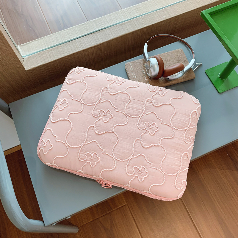 Uus köiega tikitud lilledega iPadi 11-tollise tahvelarvuti vooderkott 13-tollisele 14-tollisele sülearvutikotile unisex kott