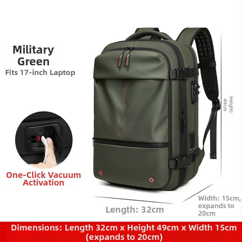 Qijie új vákuumos kompressziós hátizsákja, férfi hátizsák, száraz és nedves elválasztású, lopásgátló számítógépes táska, üzleti, alkalmi hátizsák