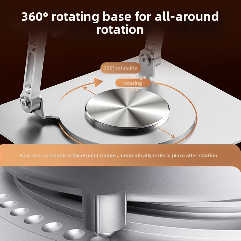 Въртяща се стойка за лаптоп, вертикална, настолна, повдигаща се, куха, охлаждаща, повдигаща се, сгъваема метална стойка за лаптоп