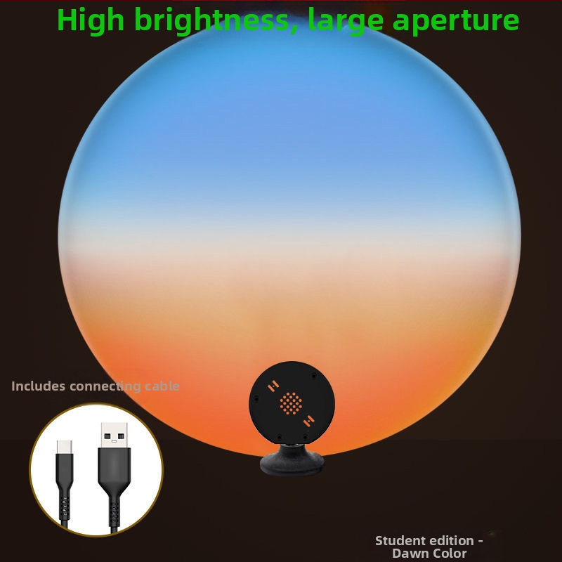 Internetikuulsuste RGB päikeseloojanguvalgusti tõstmiseks kaasaskantav väike põrandavalgusti atmosfääri projektsioon hämaruse järelkuma taust päikeseloojanguvalgus