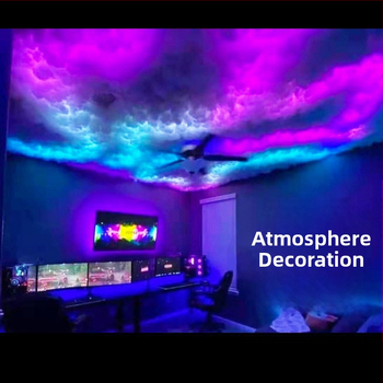 Лампа Leiyun, памучна, мълниеносна, облаци, цветна атмосфера, лампа бар KTV, декоративна лампа с електрическа лампа със сценарий, убийство, специален xg