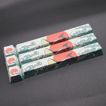 Värv PBT Materjal Korallmeri Yugui koer Parchal koer Roosa Termosublimatsioon ESC Lisaklaviatuur Mehaaniline klaviatuurikate