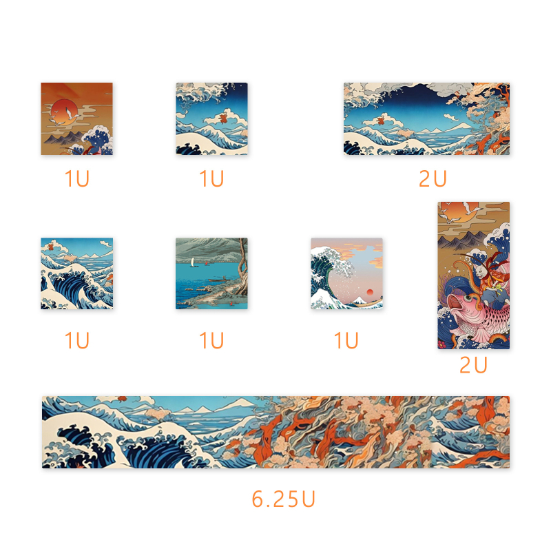 Värv PBT Materjal Korallmeri Yugui koer Parchal koer Roosa Termosublimatsioon ESC Lisaklaviatuur Mehaaniline klaviatuurikate