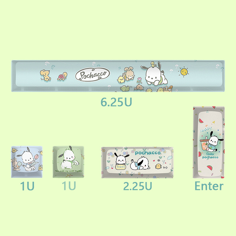 Värv PBT Materjal Korallmeri Yugui koer Parchal koer Roosa Termosublimatsioon ESC Lisaklaviatuur Mehaaniline klaviatuurikate