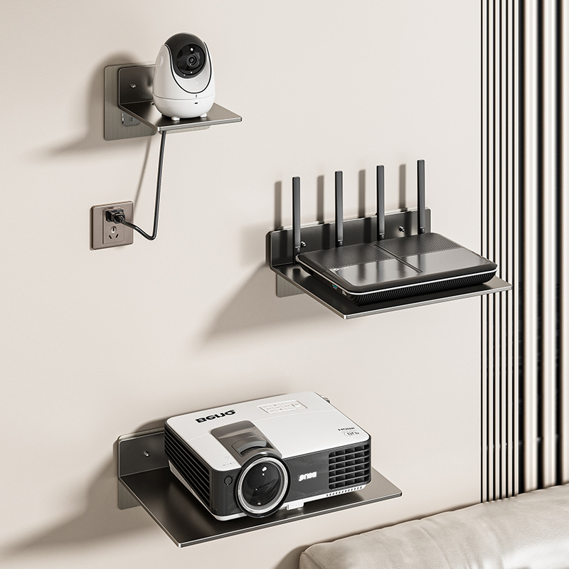 Falra szerelhető kamerakonzol, többcélú fali set-top box, projektor tartóállvány, lyukasztásmentes router tárolóállvány