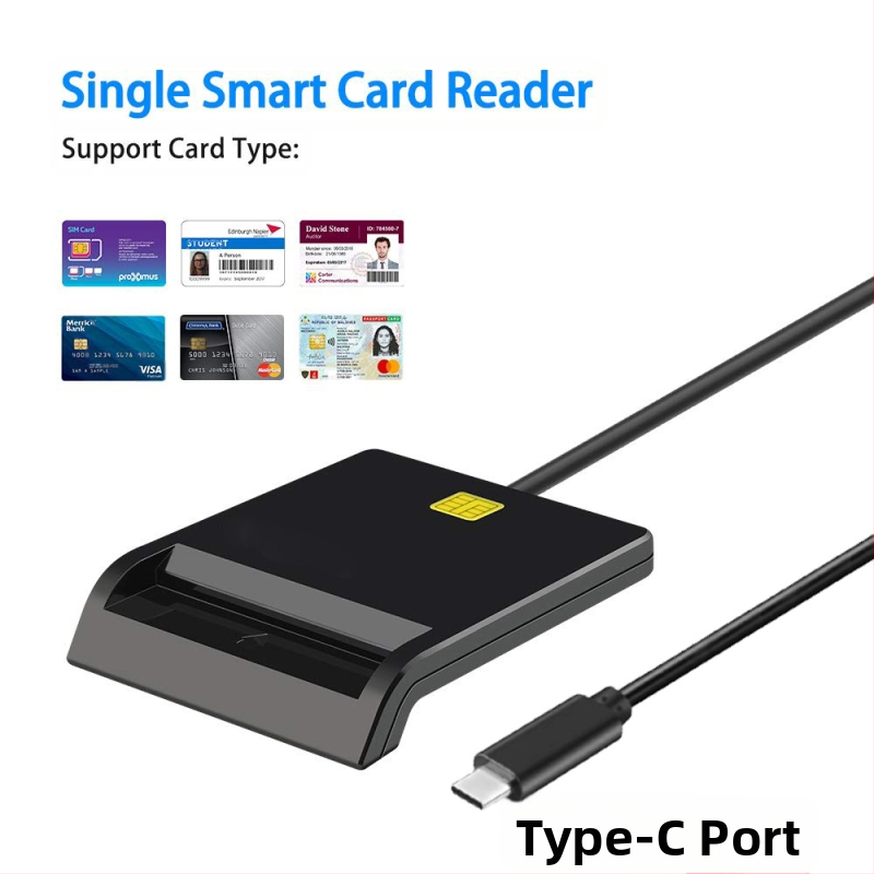 USB2.0 nutikas kiipkaardilugeja Ic pangakaardi C-tüüpi kõik-ühes kaardilugeja toetab SIM-kaardi ID-d CAC-i