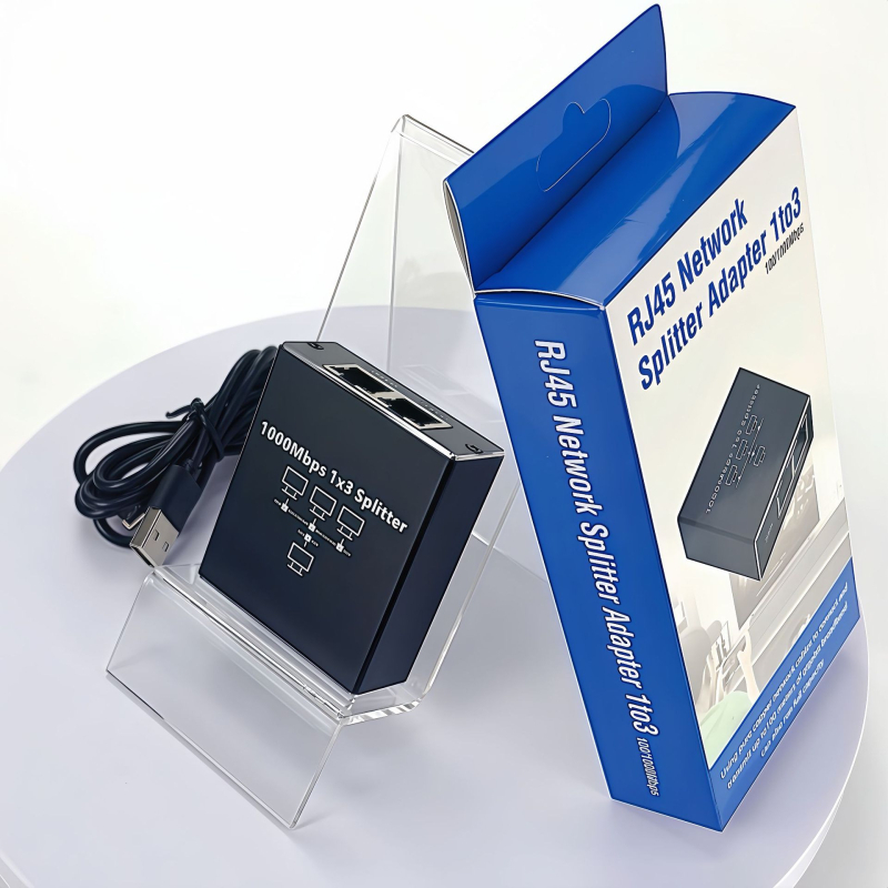 Gigabiti võrgu jaotur 1 kuni 4 võrgu jagaja võrguport 1 kuni 4 RJ45 võrgukaabli jaoturlüliti