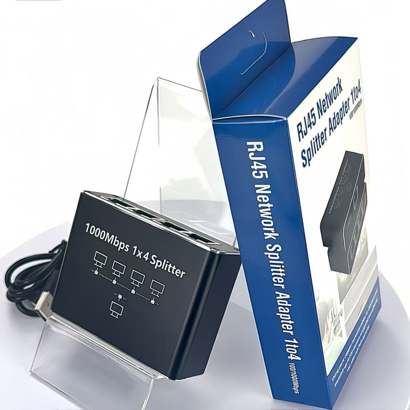 Gigabiti võrgu jaotur 1 kuni 4 võrgu jagaja võrguport 1 kuni 4 RJ45 võrgukaabli jaoturlüliti