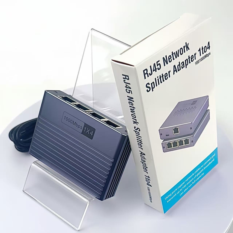 Gigabiti võrgu jaotur 1 kuni 4 võrgu jagaja võrguport 1 kuni 4 RJ45 võrgukaabli jaoturlüliti