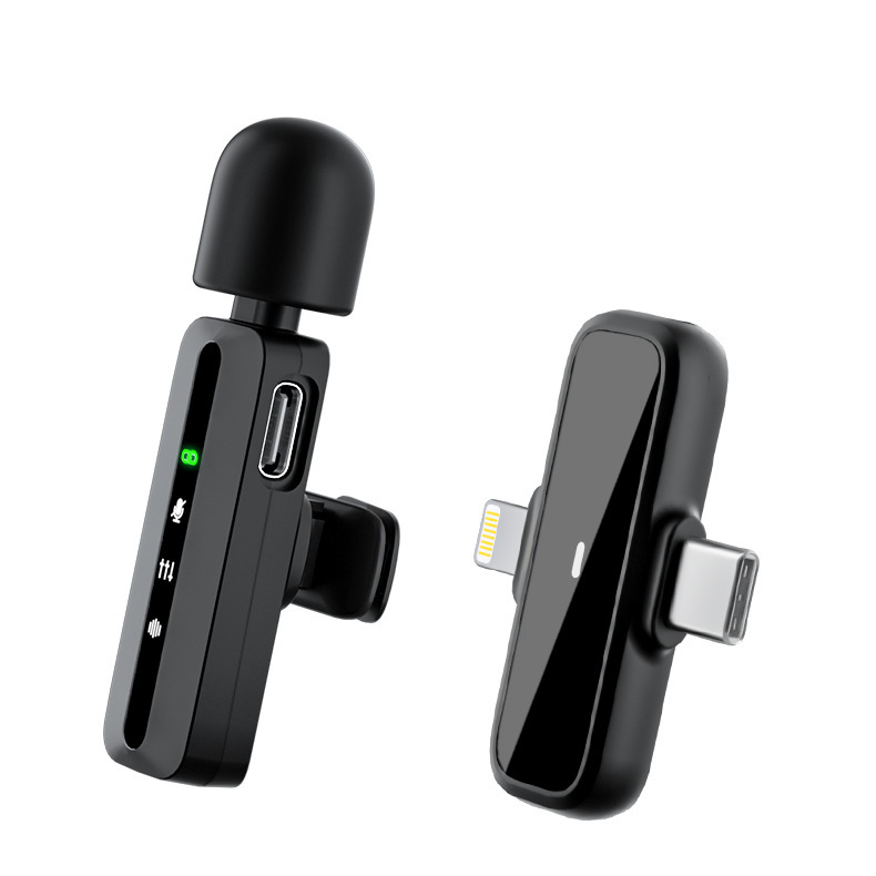 Piiriülene mobiilne otseülekande mikrofon Uus kahe pistikupesaga mürasummutus Juhtmevaba reväärmikrofon HD-salvestusega Douyin