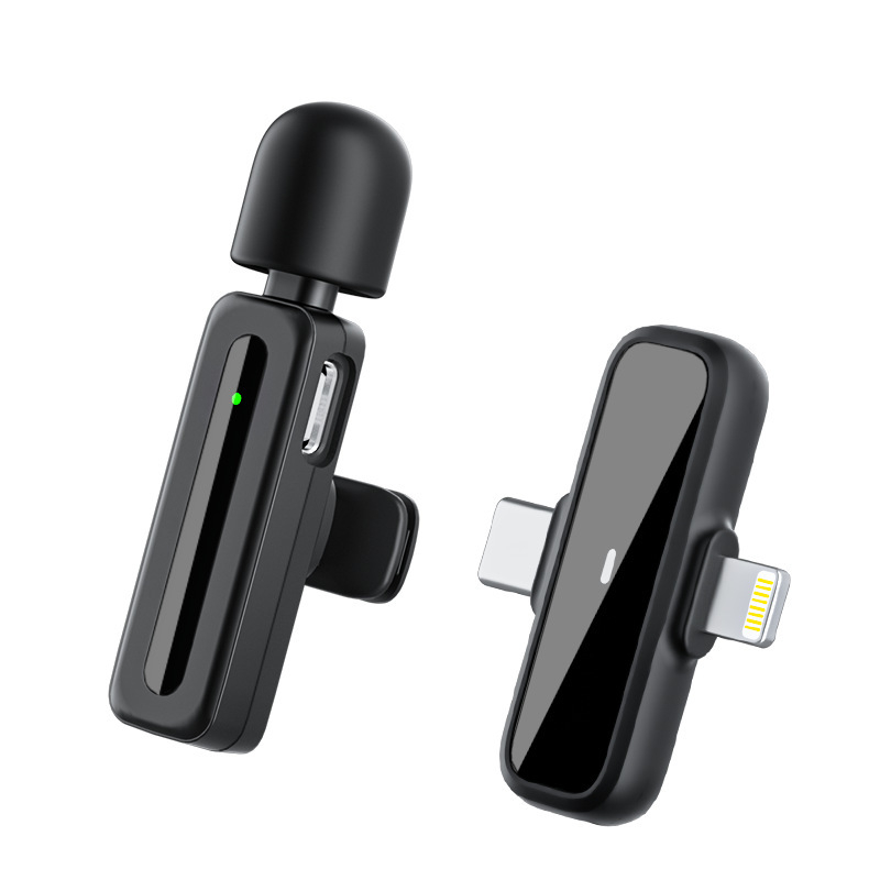 Piiriülene mobiilne otseülekande mikrofon Uus kahe pistikupesaga mürasummutus Juhtmevaba reväärmikrofon HD-salvestusega Douyin